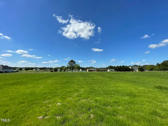 a view of a golf course with a lake