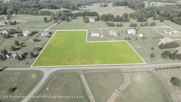 an aerial view of a swimming pool