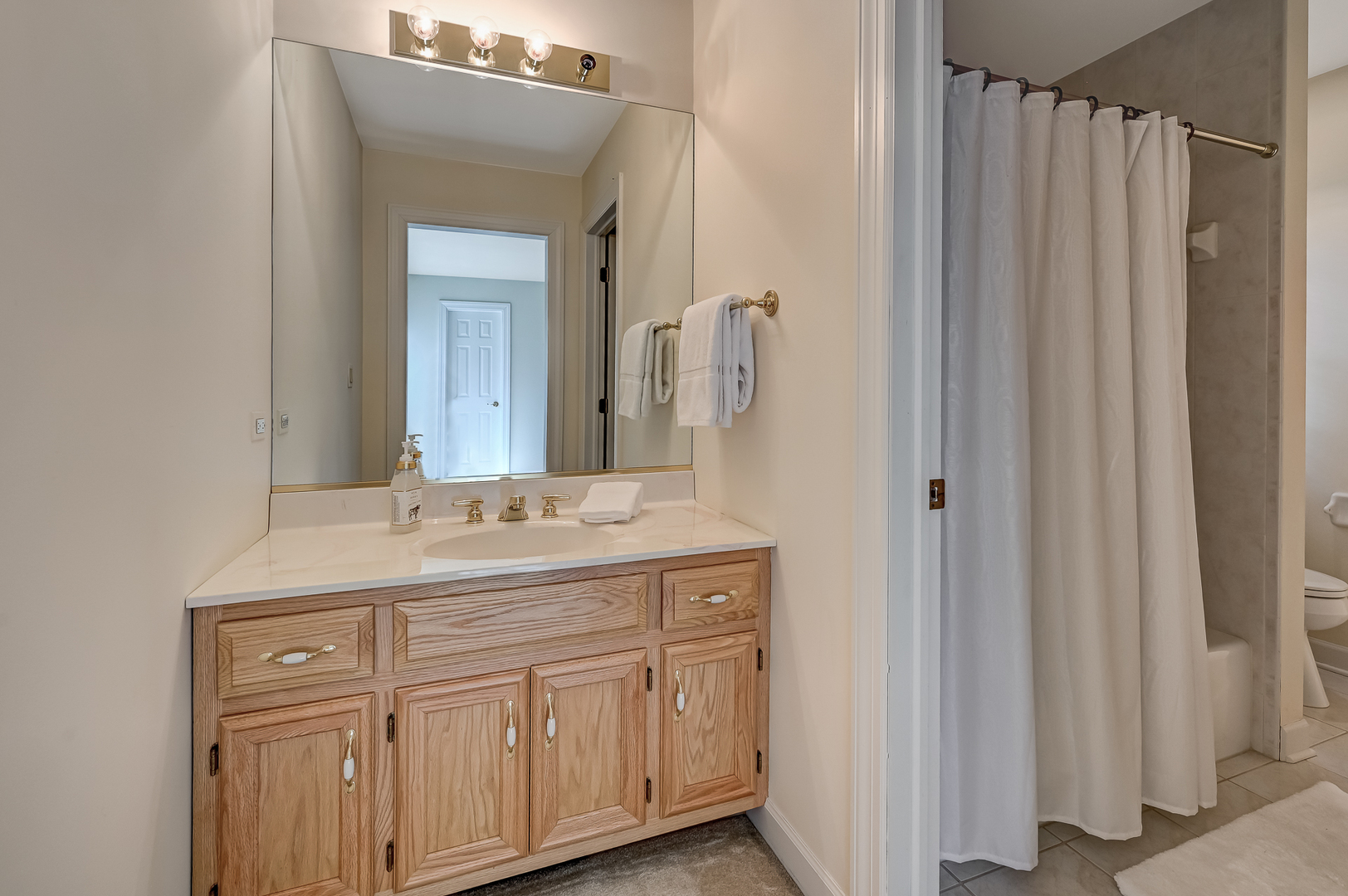 3 Berkshire Lane Burr Ridge, IL 60527 - Photo 24 of 40 a bathroom with a sink and a mirror