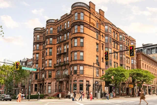 a front view of a building