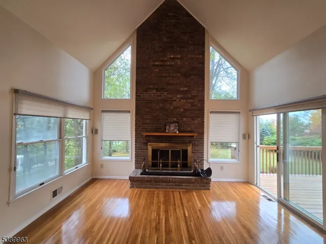a view of a lake with trees