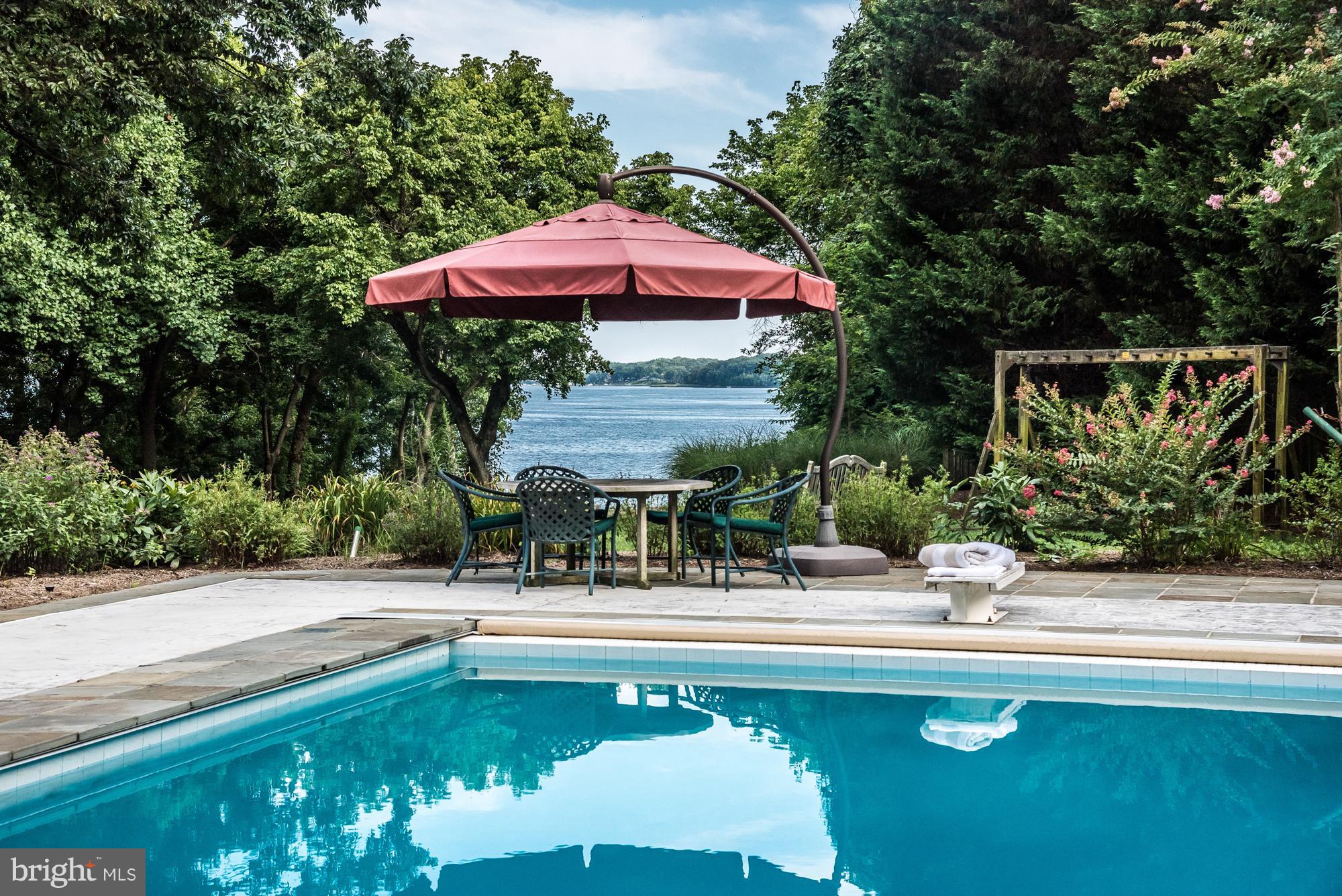 30 Shadow Point Court Edgewater, MD 21037 - Photo 3 of 28 Pool with water views next to Guest House