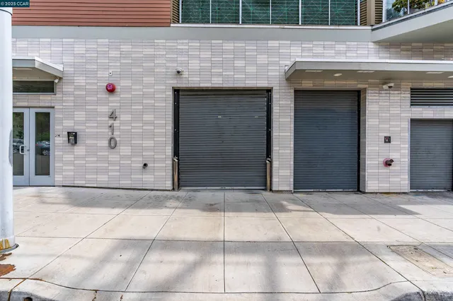 a view of a brick house with a door