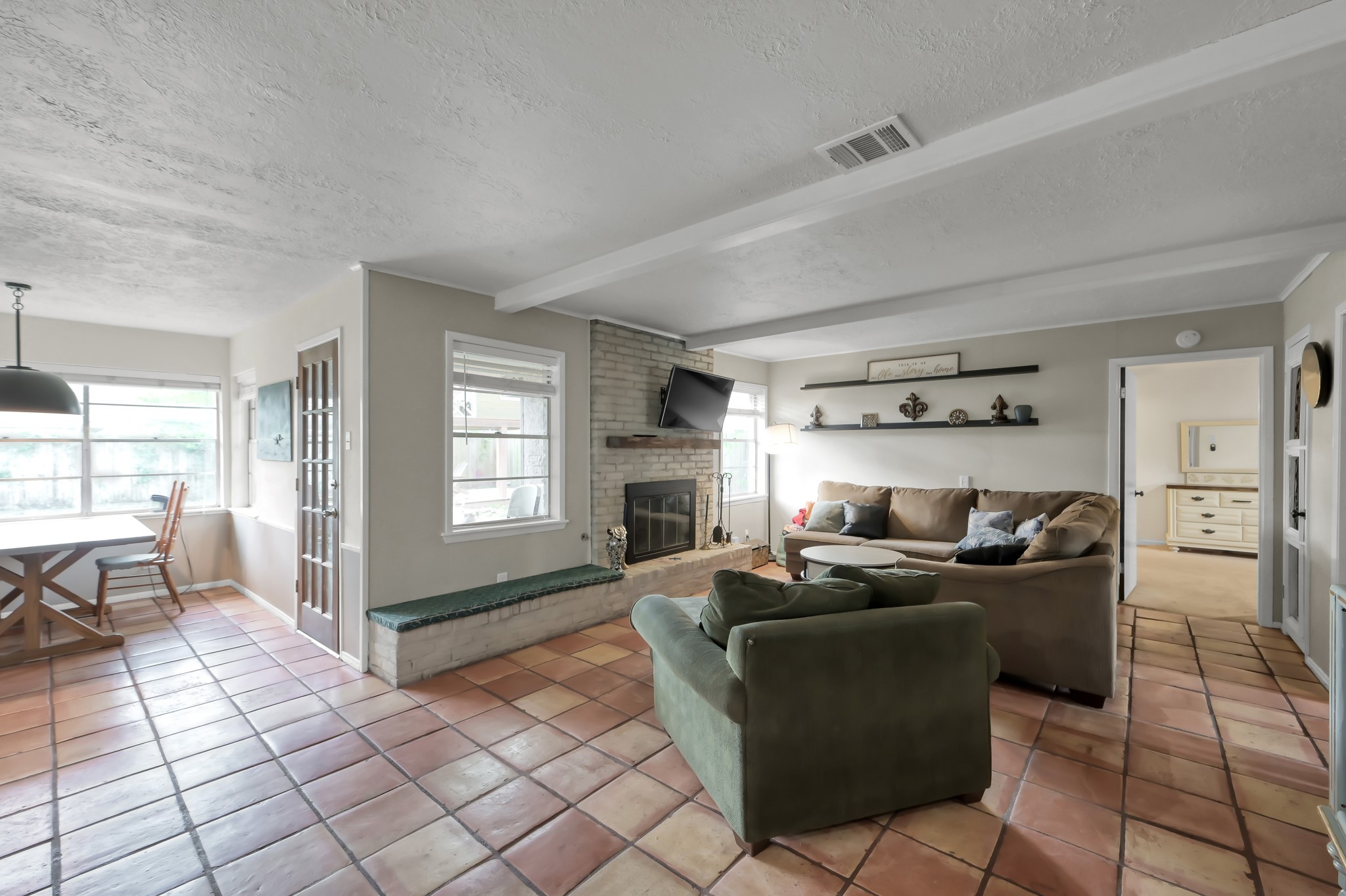 25610 Walnut Grove Circle Spring, TX 77380 - Photo 12 of 29 a living room with furniture window and a fireplace