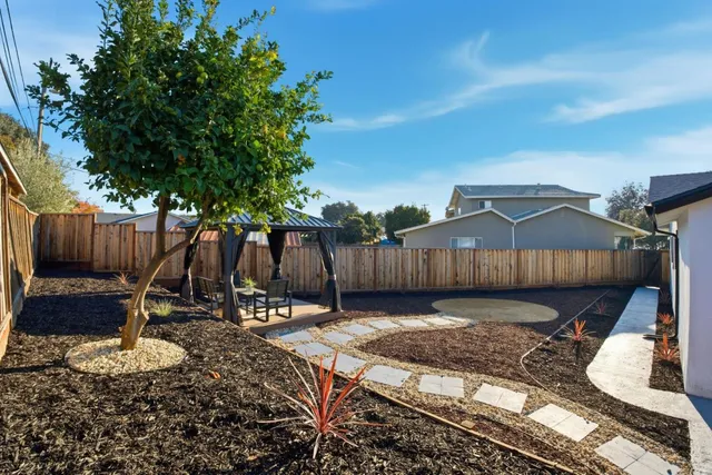 a view of outdoor space with seating