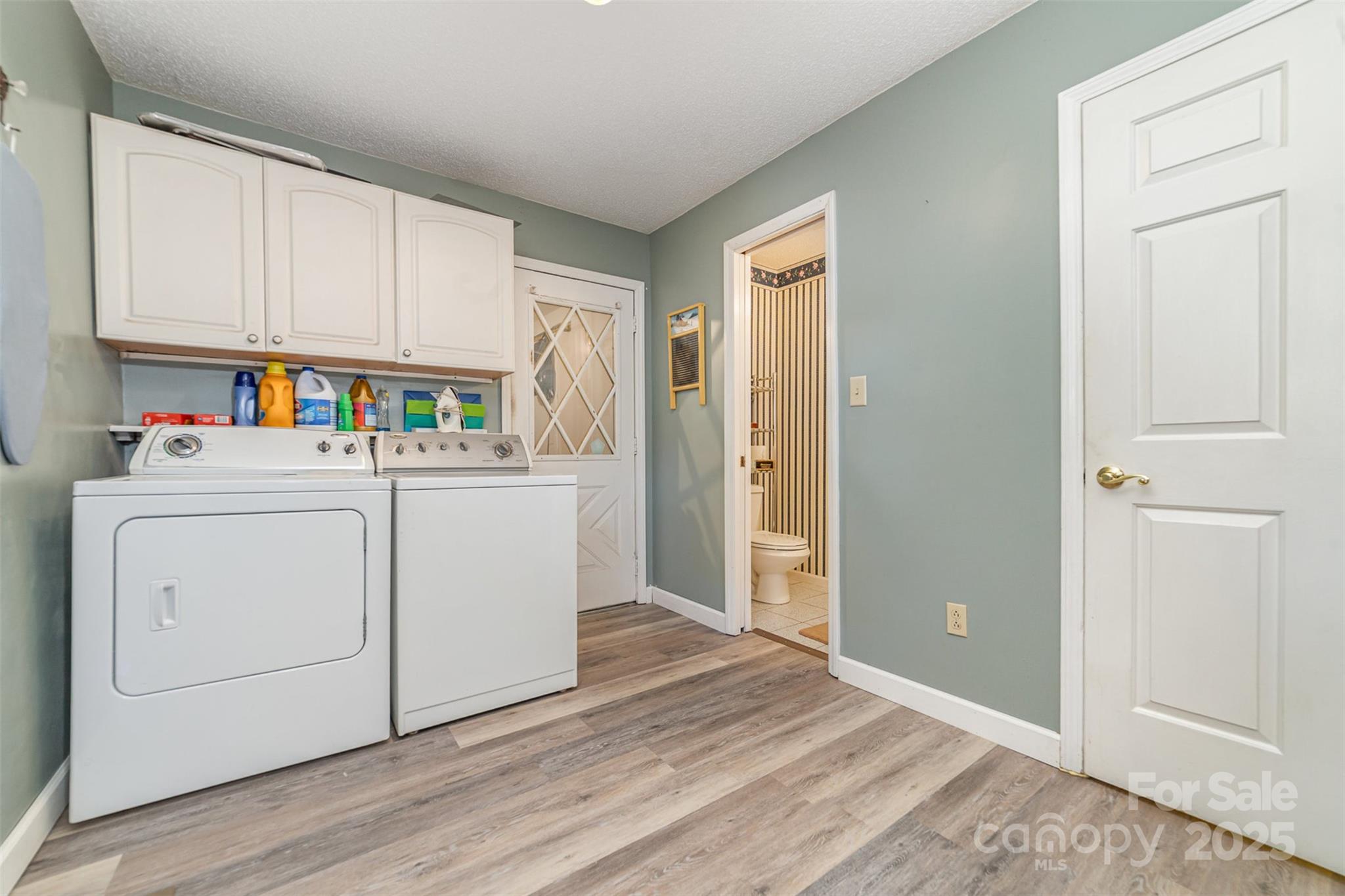 7430 Forney Hill Road Denver, NC 28037 - Photo 19 of 29 a utility room with cabinets washer and dryer
