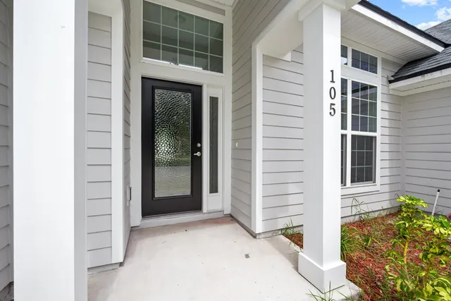 a view of front door of house