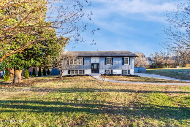 a front view of a house with a ocean view