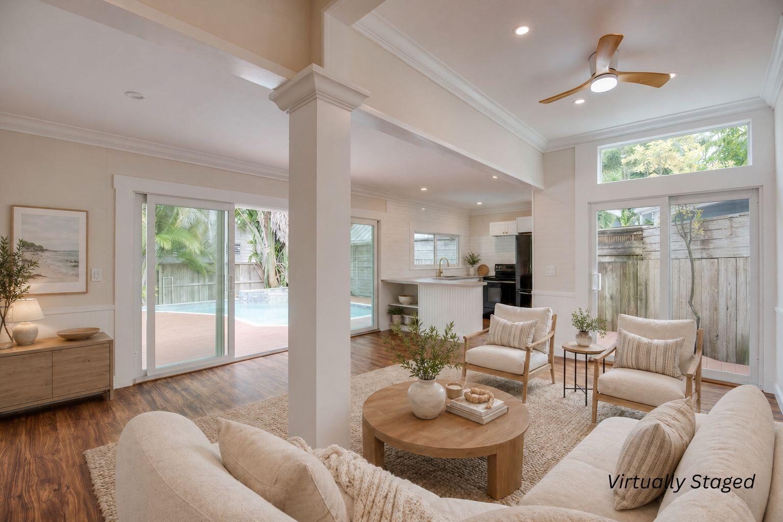 609 Margaret Street Key West, FL 33040 - Photo 2 of 36 Virtually Staged Living Room