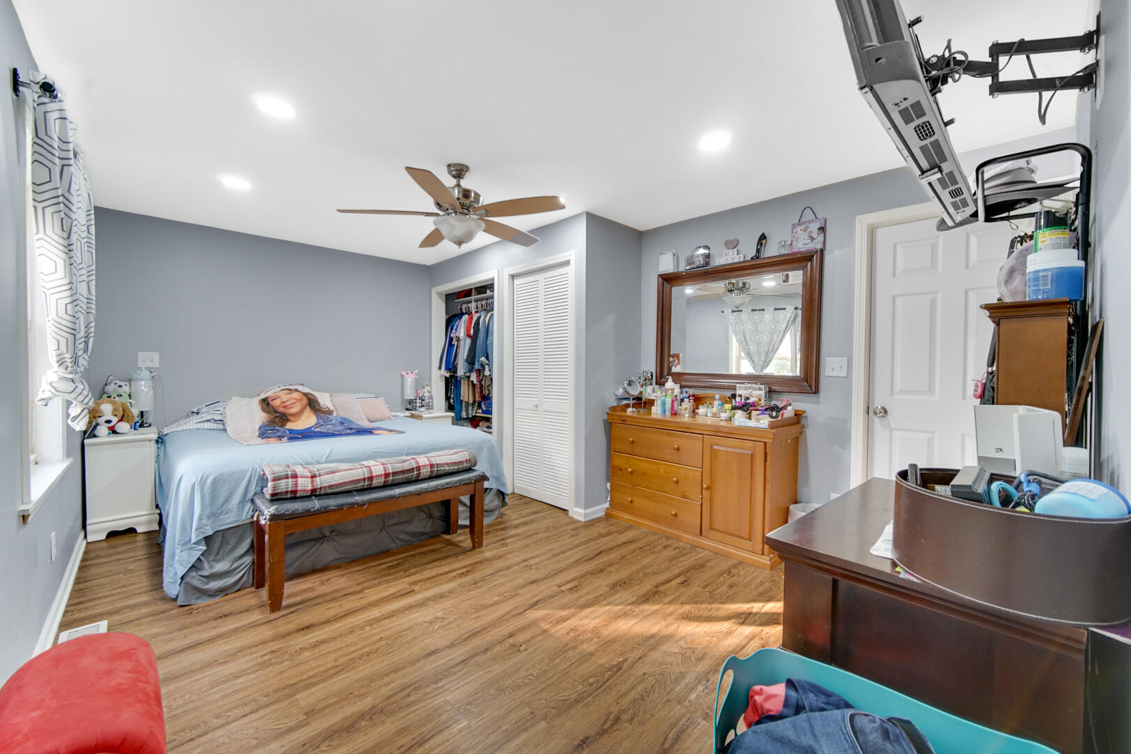 1047 Ralston Street Gary, IN 46406 - Photo 9 of 16 a bedroom with furniture and a wooden floor
