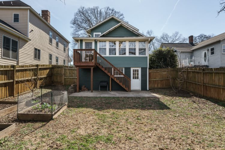 504 Cleveland Street Raleigh, NC 27605 - Photo 23 of 25 The exterior was repainted in 2014. The house was extensively renovated in 2003 and includes dual zoned gas heat/AC. Enjoy the patio and/or add a larger deck outside the wall of windows.