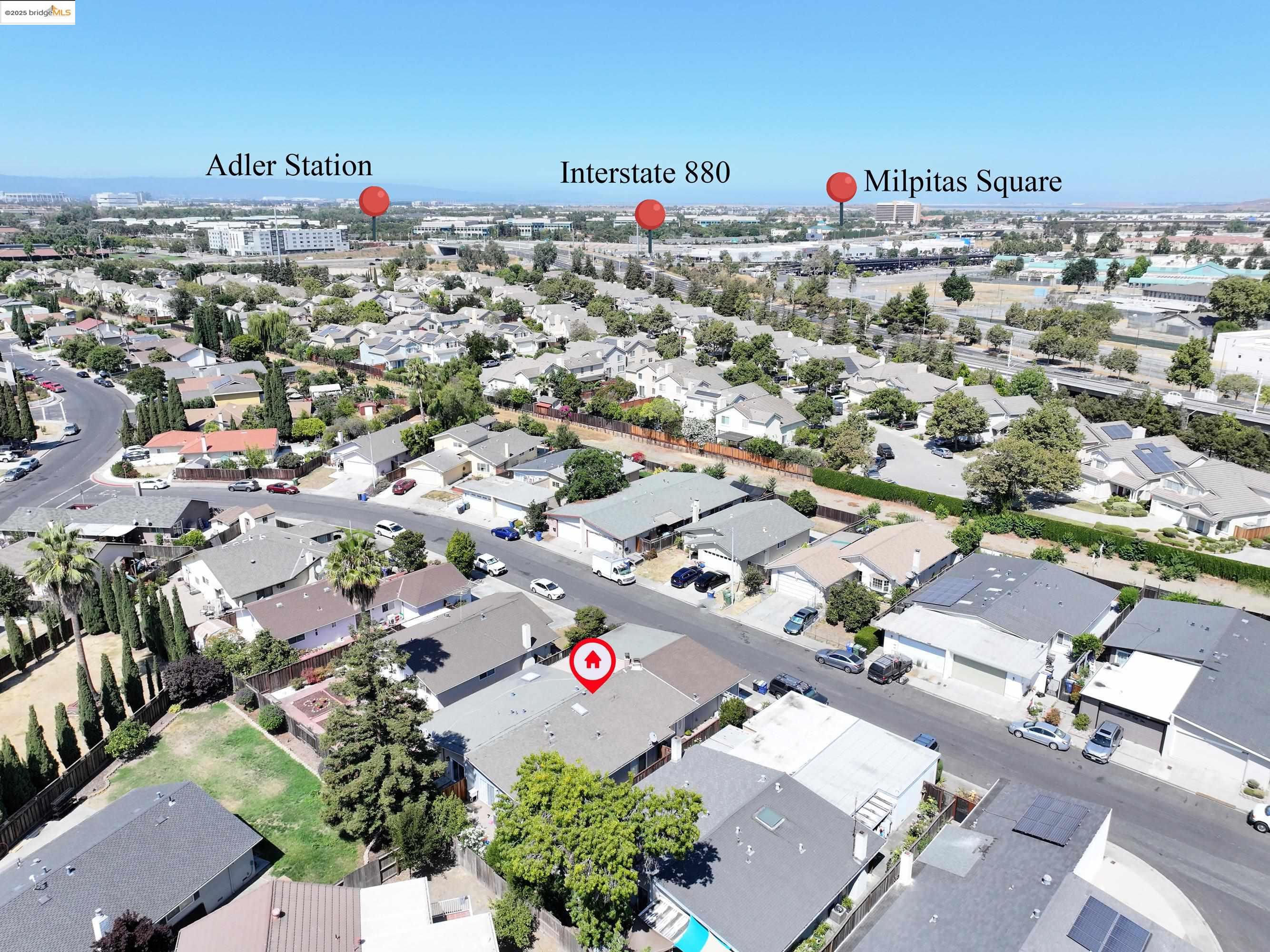 185 Evening Star Court Milpitas, CA 95035 - Photo 6 of 33 an aerial view of a city