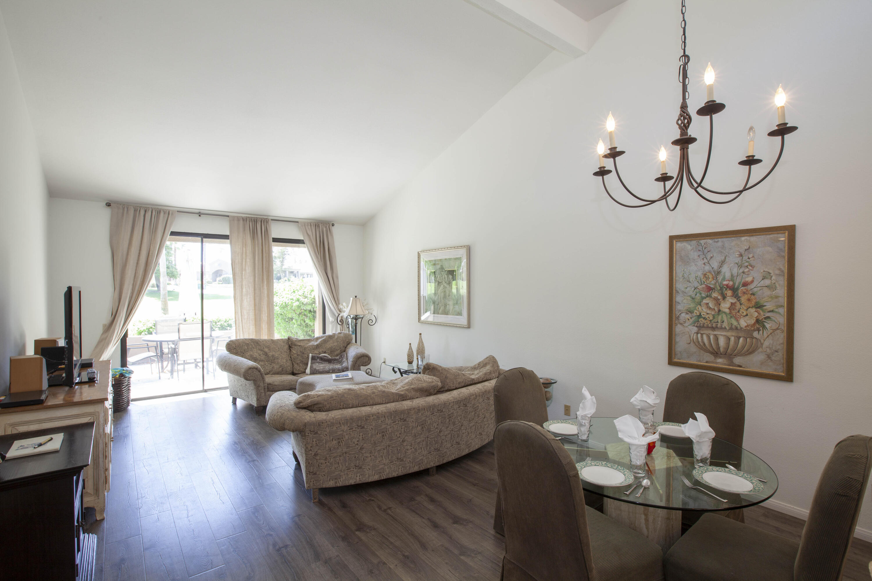 76131 Impatiens Circle Palm Desert, CA 92211 - Photo 4 of 27 a living room with furniture with wooden floor