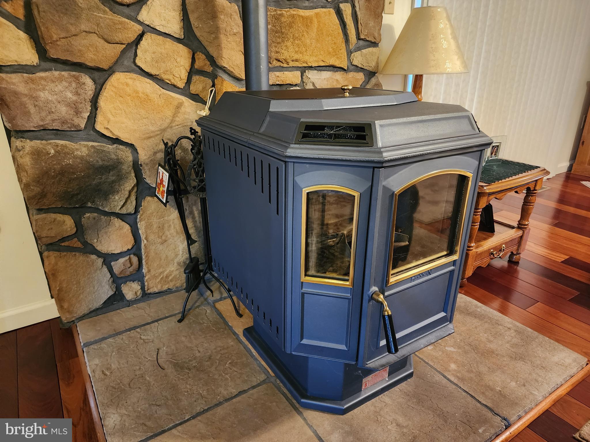 5290 Winchester Grade Road Berkeley Springs, WV 25411 - Photo 6 of 66 Pellet Stove in Living Room - only used 1 time!