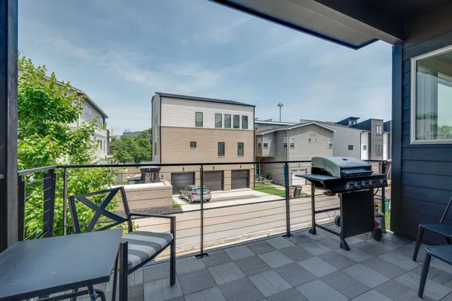 a view of a city with tall buildings