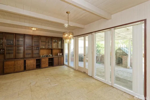 a view of a room with window