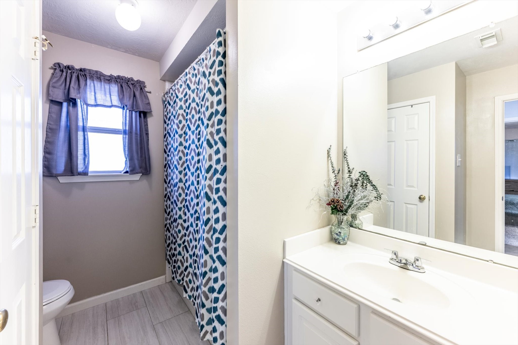 13507 Beech Ridge Lane Houston, TX 77083 - Photo 39 of 49 a bathroom with a sink a toilet and shower