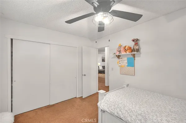 a bathroom with a shower and a mirror