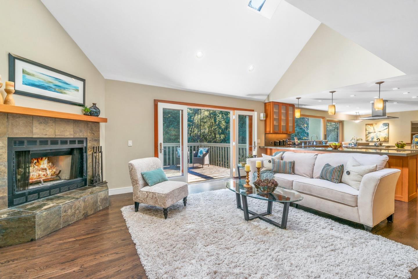 500 Bear Valley Road Aptos, CA 95003 - Photo 35 of 91 a living room with furniture and a fireplace