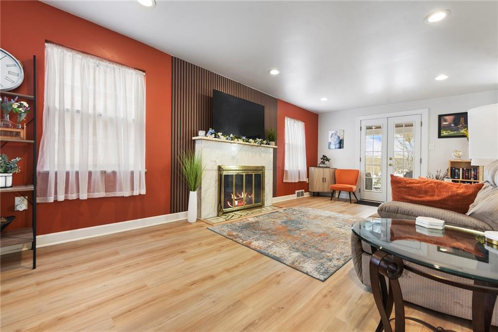 1315 Bower Hill Road Pittsburgh, PA 15243 - Photo 4 of 43 a living room with furniture a window and a fireplace
