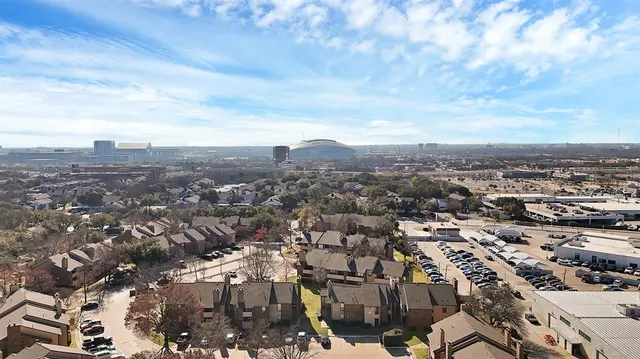 an aerial view of multiple house
