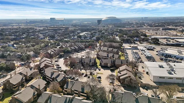 an aerial view of multiple house