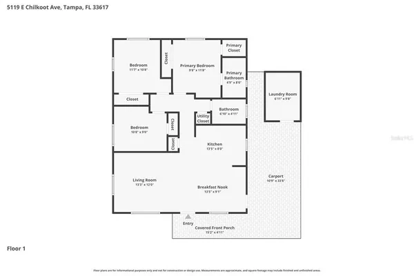 $2,200 | 5119 East Chilkoot Avenue, Tampa, FL 33617
