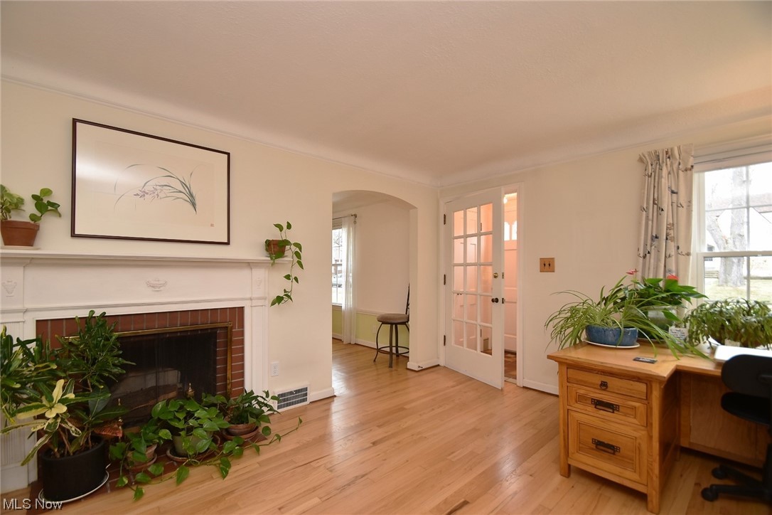 1114 Castleton Road Cleveland Heights, OH 44121 - Photo 5 of 34 Light Filled Living room with Fireplace