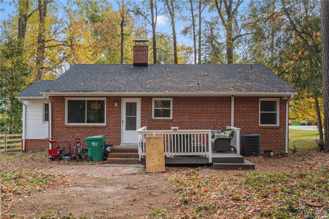 2308 Adelphi Road Henrico, VA 23229 - Photo 16 of 19 Rear view of property with central air condition u