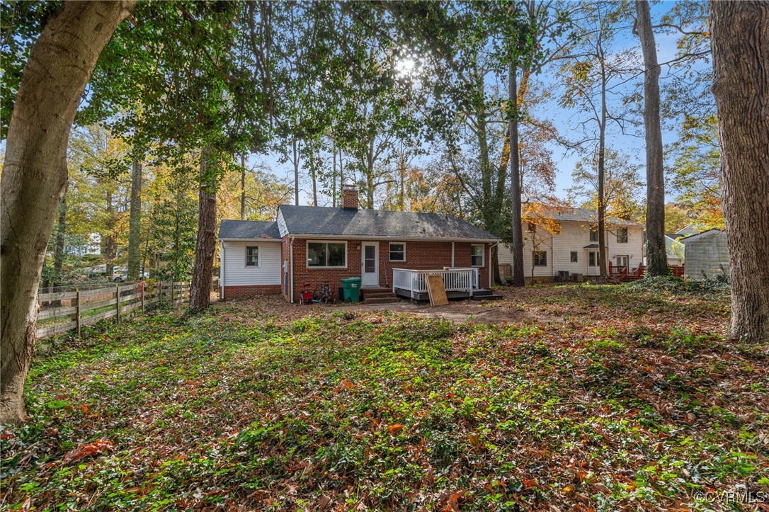 2308 Adelphi Road Henrico, VA 23229 - Photo 18 of 19 Rear view of house with a deck