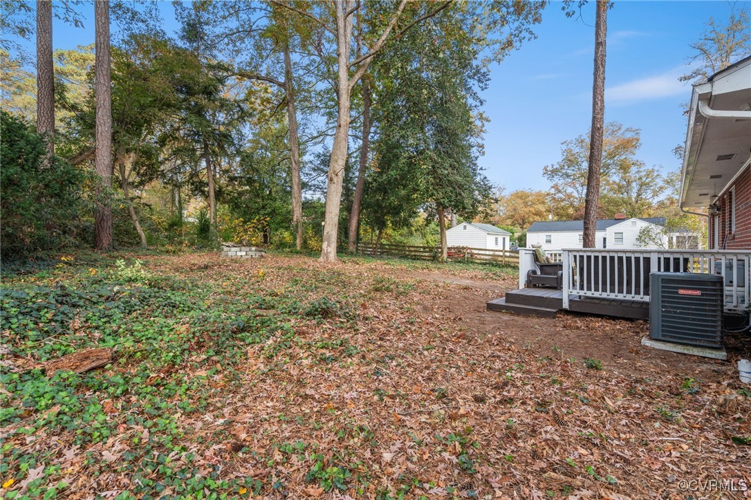 2308 Adelphi Road Henrico, VA 23229 - Photo 19 of 19 View of yard featuring cooling unit and a deck
