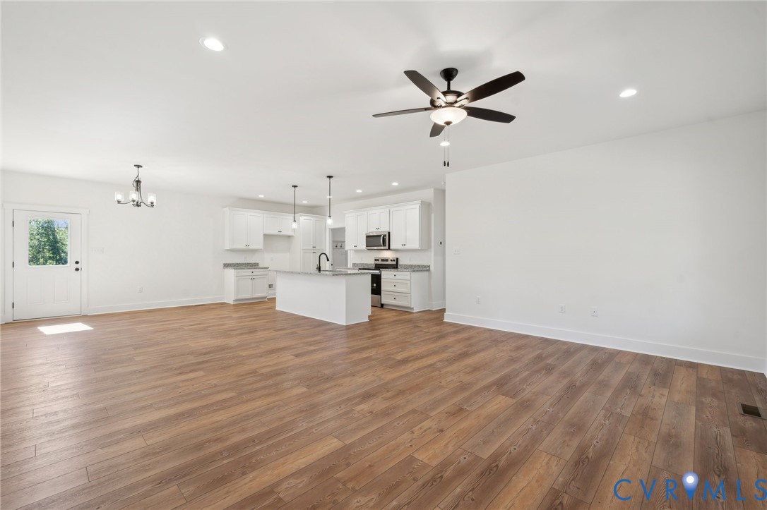 Lot 1 Oak Hill Road Cumberland, VA 23040 - Photo 4 of 26 a view of kitchen with sink and wooden floor