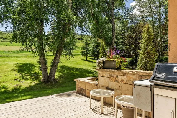 a view of an outdoor space with seating