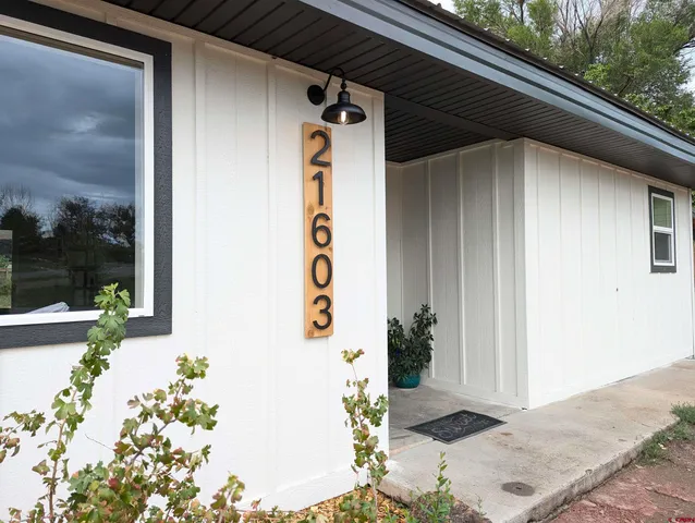 a backyard of a house