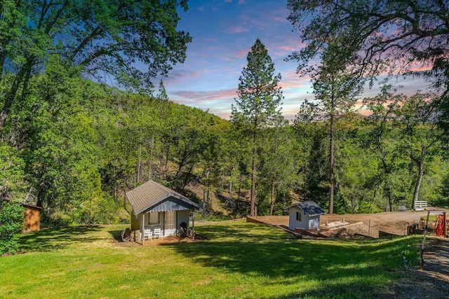 a house view with a garden space