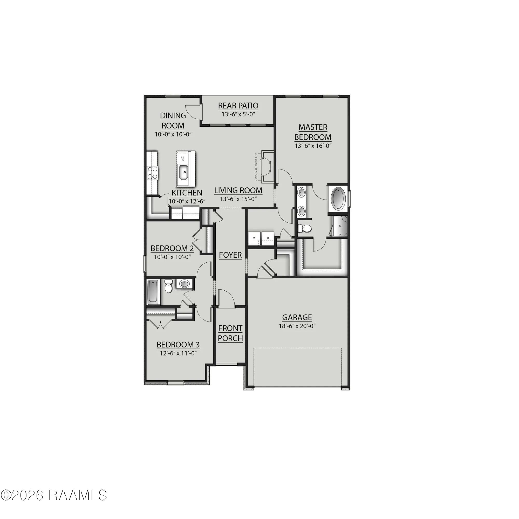 116 Rosebrook Lane Duson, LA 70529 - Photo 9 of 9 FLOOR PLAN