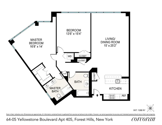 $975,000 | 64-05 Yellowstone Boulevard, Unit 405A | Forest Hills