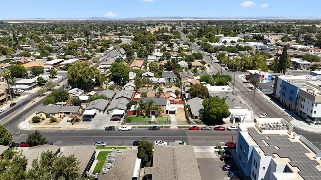 an aerial view of a city