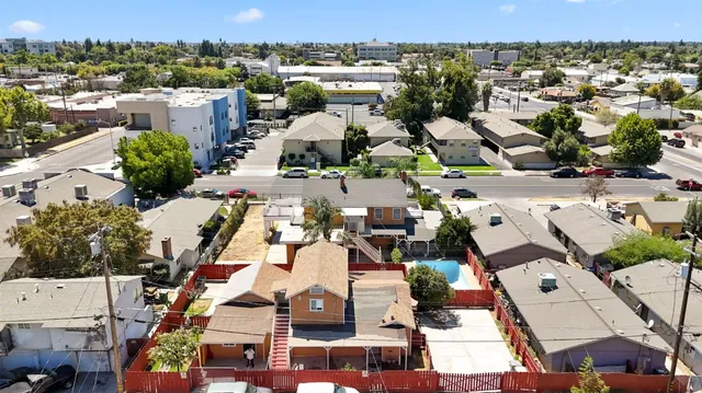 an aerial view of a city