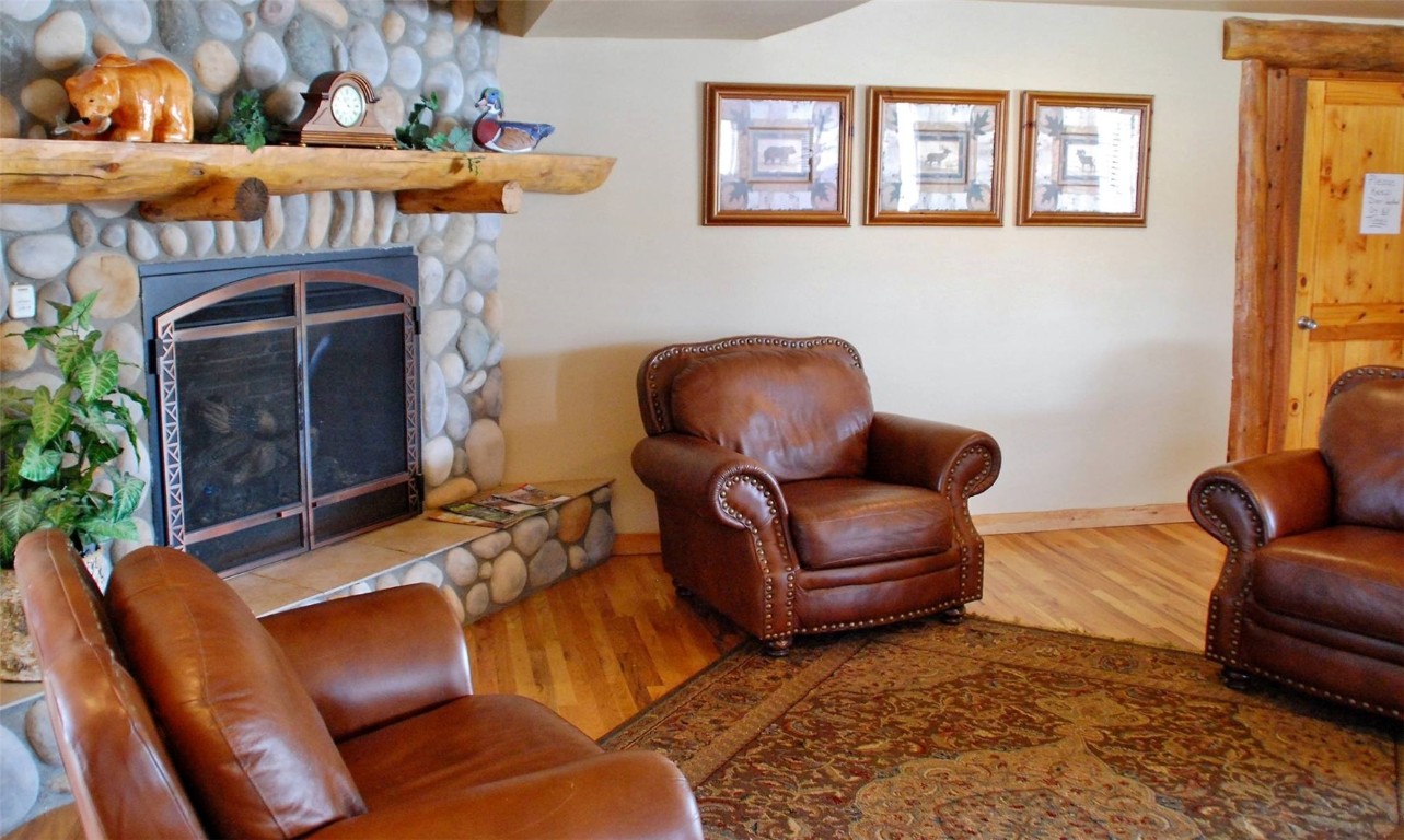 228 Sunshine Loop Fairplay, CO 80440 - Photo 8 of 12 a living room with furniture and a fireplace