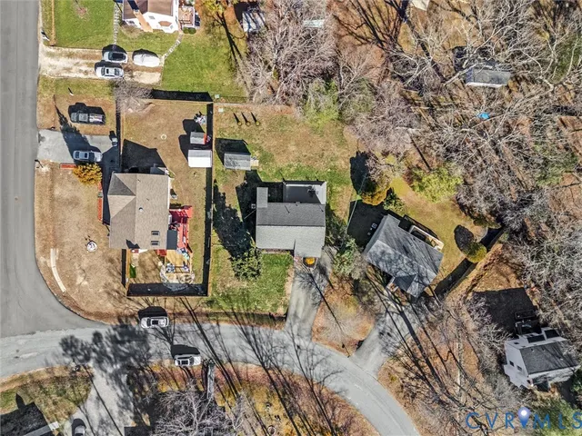 an aerial view of multiple house