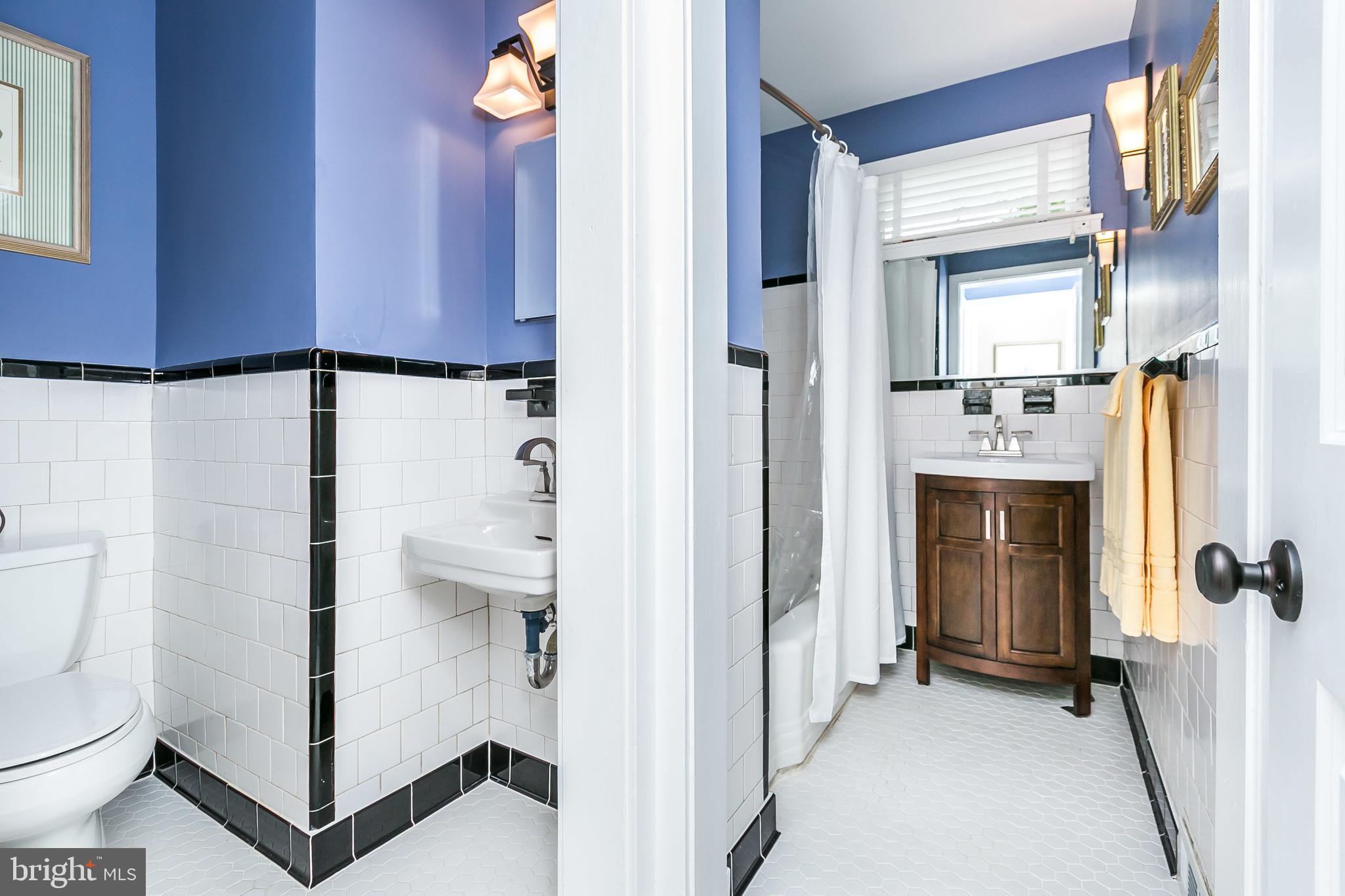 2103 Oak Lodge Road Catonsville, MD 21228 - Photo 17 of 39 Updated Baths w/vintage-style black/white tile