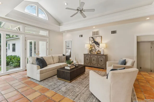 a bathroom with a sink double vanity and a mirror