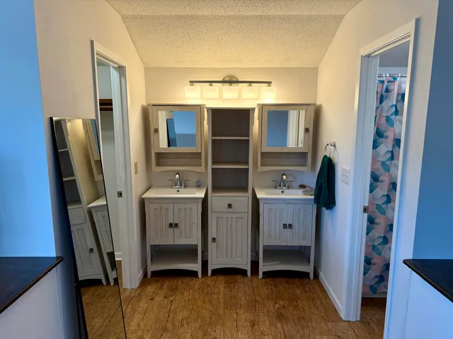 a view of walk in closet with window