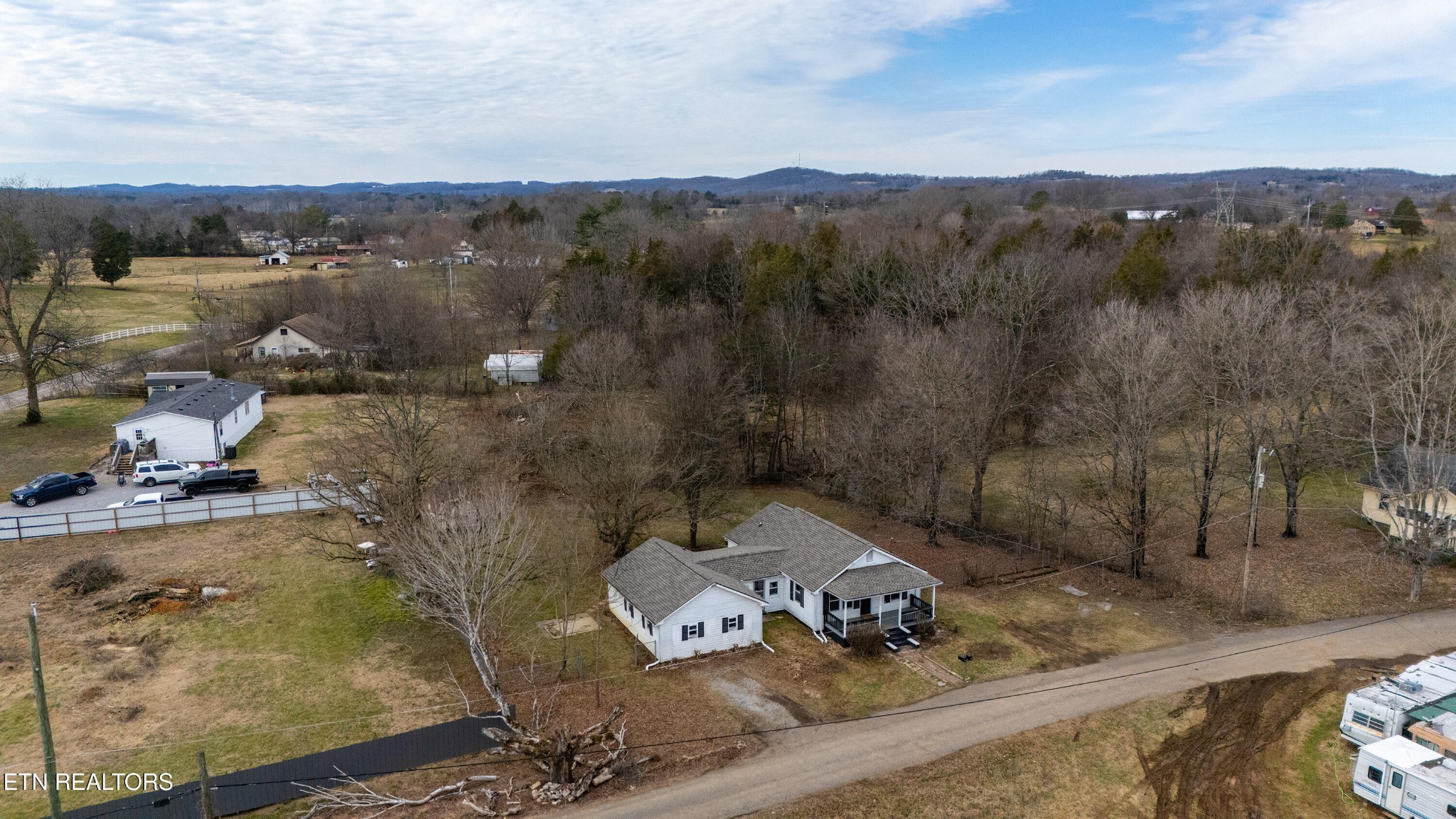 7909 Warwick Lane Corryton, TN 37721 - Photo 28 of 33 an aerial view of a house with a yard