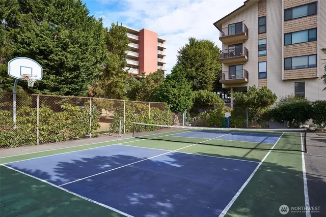a view of a terrace with chairs
