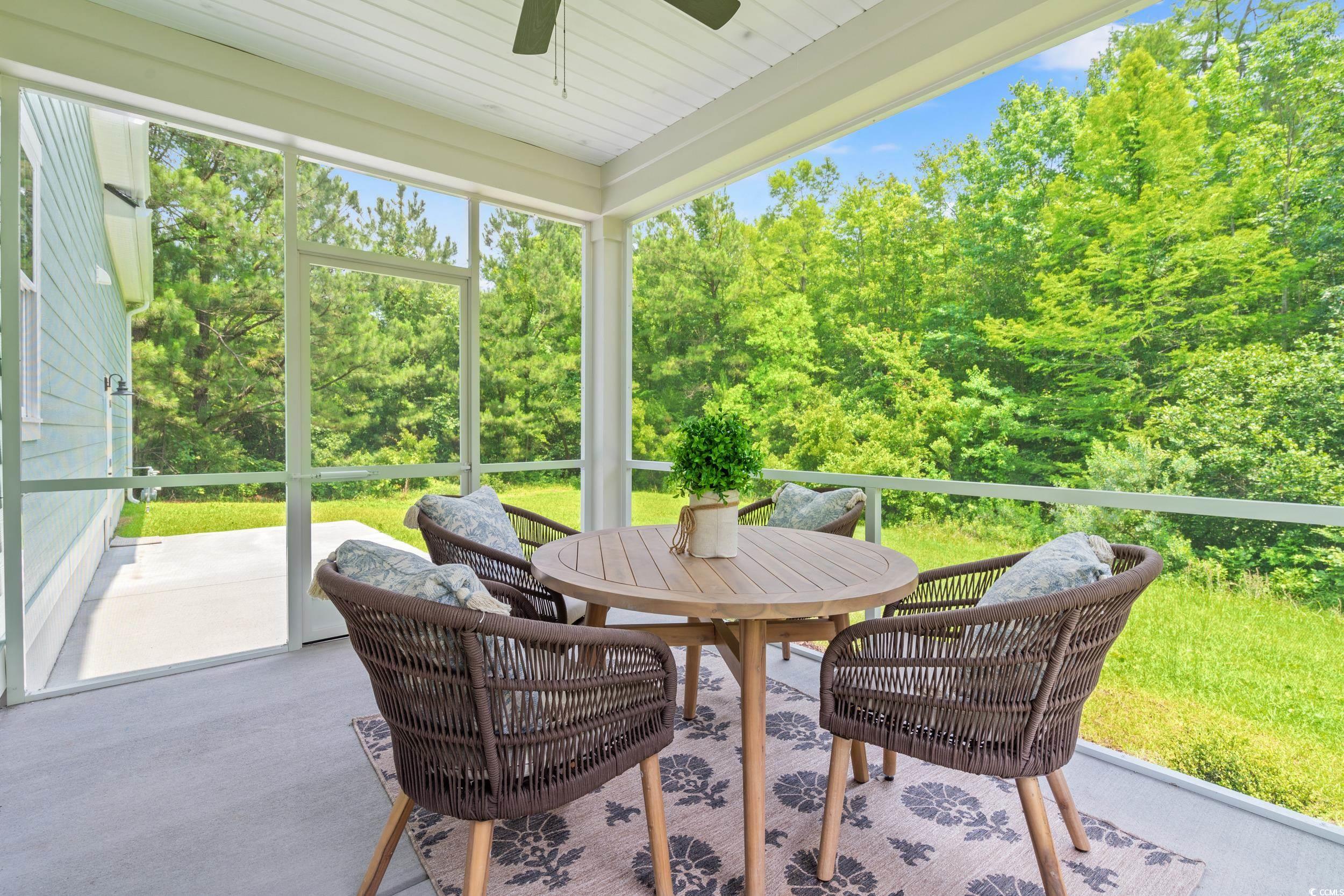 852 Commanders Island Road Georgetown, SC 29440 - Photo 15 of 37 Sunroom with a ceiling fan