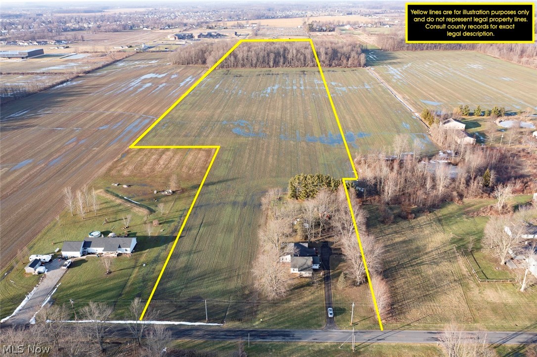 40260 Whitney Road Lagrange, OH 44050 - Photo 3 of 6 View of rural area featuring extensive farmland and property parcel outlined