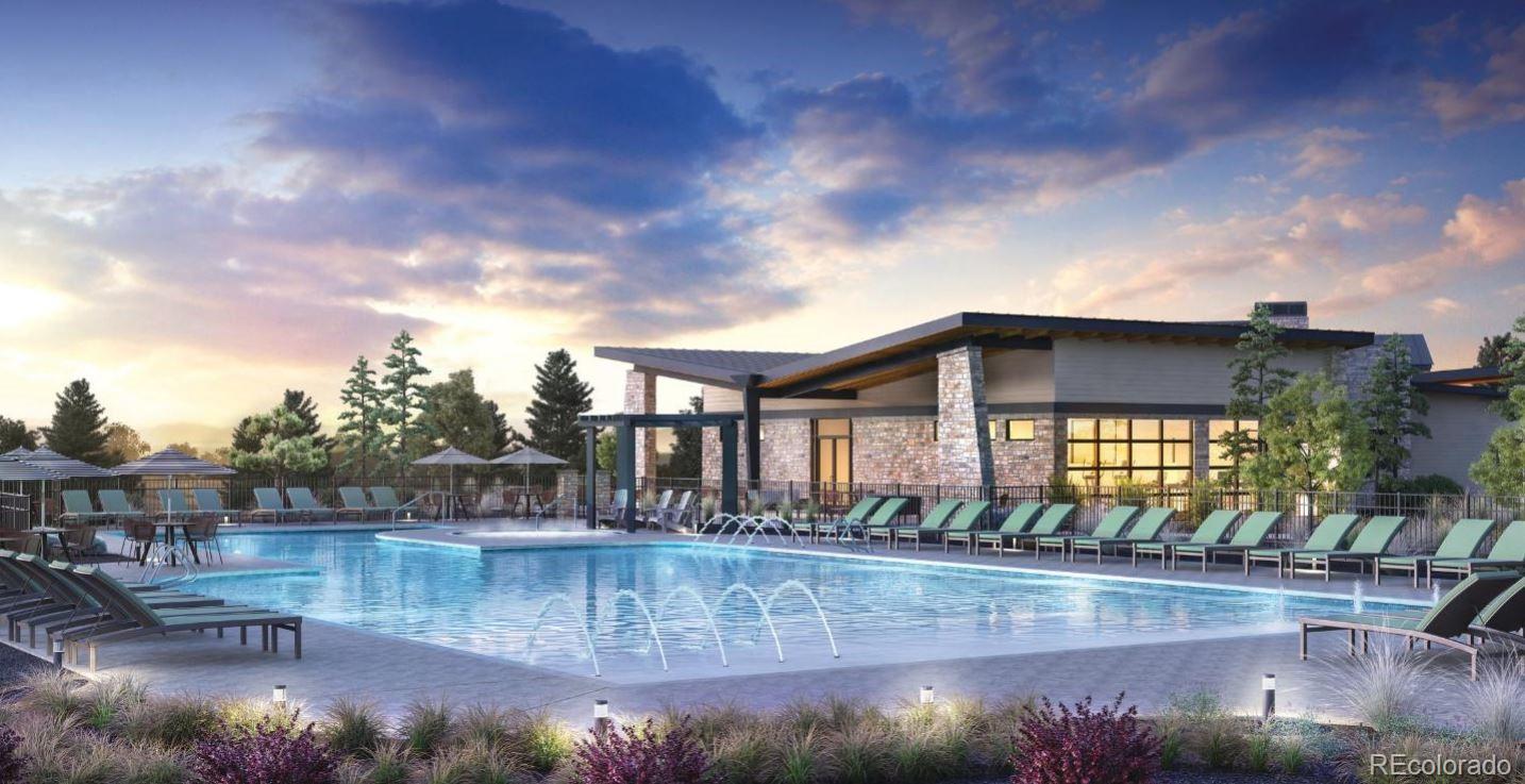 624 Simmental Loop Castle Rock, CO 80104 - Photo 8 of 9 a view of swimming pool with outdoor seating