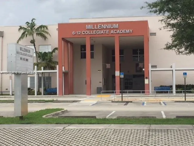 a view of a building entrance